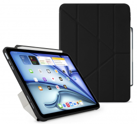 Pipetto Origami No3 Case for iPad Air 13 inch / Drop Protection / Built-in Stand / Black