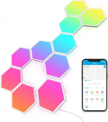 Govee Smart Glide Hexa Light Panels / RGB LED with App Control / 10 Pcs