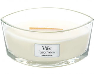 Woodwick scented candle / Island Coconut / Large 