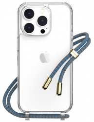 SwitchEasy Play Clear Case for iPhone 14 Pro / Lanyard & Shockproof / Ocean
