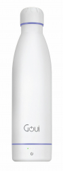 Goui Smart Water Bottle / Built-in Power Bank / Wireless Charging / 420ml / White & Purple