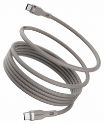 MagEasy Type-C to Type-C Cable / Magnetic Design / 60W Power / 1.5 Meters / Grey