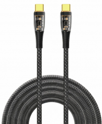 WiWU TM02 Fast Charging Type-C To Type-C Cable / 100W Power / 2 Meter / Black 