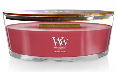 Woodwick Scented Candle / Crimson Berries / Large 