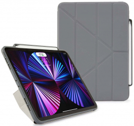 Pipetto Origami No3 Cover / iPad Pro 11-inch / Drop-proof / Built-in stand / Gray