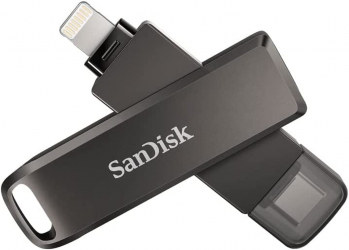 فلاش SanDisk iXpand Luxe لنسخ الملفات من الايفون و الايباد / مدخل Lightning و تايب سي / سعة 128GB