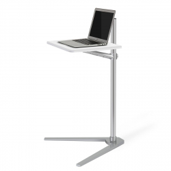 Height Adjustable Laptop Floor Table / Silver