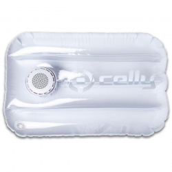 Celly Poolpillow / Inflatable Pillow with Wireless Speaker / White