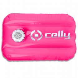 Celly Poolpillow / Inflatable Pillow with Wireless Speaker / Pink