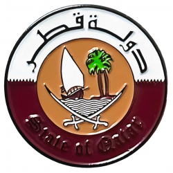 ستيكر من Sada / ملصق معدني / Round Qatar Logo 