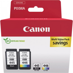 Canon Bundle Black & Color Ink / Type PG-445 & CL-446