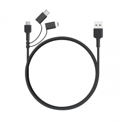 Aukey 3 in 1 Braided USB Cable / 1.2m