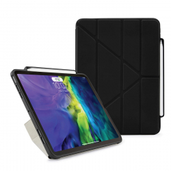 Pipetto Origami No3 Case for iPad Air 10.9 & 11 inch / Drop Protection / Built-in Stand / Black