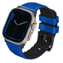 Uniq Band for Apple Watch Size 42 / 44 / 45 / 49 / Elegant steel / Adjustable length / Blue  
