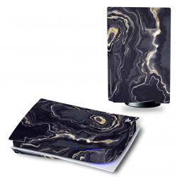 Playstation 5 / PS5 Vinyl Skin / Black and Gold / Installation included
