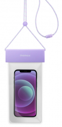 Momax Waterproof Phone Protection Bag / + Hanging Cord / Purple