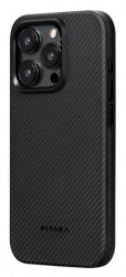 PITAKA MagEZ Pro 4 iPhone 15 Pro Max Case / Carbon Fiber / MagSafe / Slim / Black & Grey
