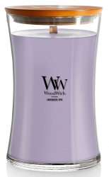 Woodwick Scented Candle / Lavender Spa / Hourglass Large