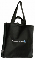 Sada Tote Bag / Trapped in my Mind Embroidery / Black