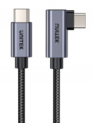 Unitek Type-C to Type-C Cable / Second Input With 90-Degree Angle / 100W Power / 2 Meters