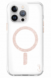 Uniq Coehl Glace Case for iPhone 15 Pro Max / MagSafe / Drop-Resistant / Rose Gold