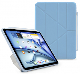 Pipetto Origami No3 Case for iPad Air 11 inch / Drop Protection / Built-in Stand / Light Blue