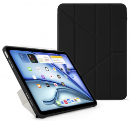 Pipetto Origami No1 Case for iPad Air 11 inch / Drop Protection / Built-in Stand / Black