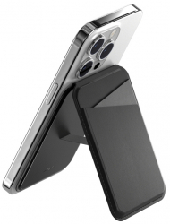 MagEasy Snap Magnetic Stand & Card Holder / Supports MagSafe / Black 