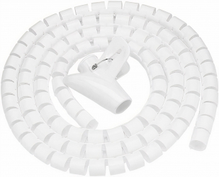 Cable Organizer / Spiral and Flexible / Length 1.5 meters / White