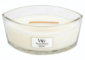 Woodwick scented candle / White Teak / Large 