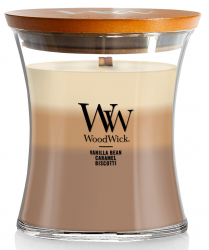 Woodwick Scented Candle / 3 Different Layers / Café Sweets / Medium 