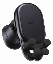 Baseus Magnetic Phone Stand / Mounts on Air Vent / Wireless Charger / Black