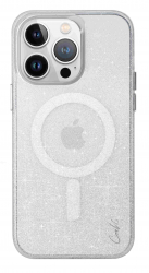 UNIQ Lumino Case for iPhone 15 Pro / Supports MagSafe / Drop-Resistant / Sparkling Silver