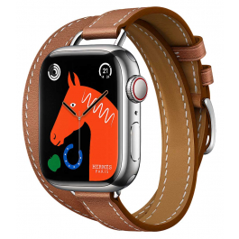 Apple Watch Series 9 / Hermes Edition / Steel with Gold Leather 