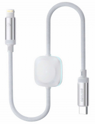 Porodo Type-C to Lightning Cable / + Apple Watch Wireless Charger / 27 Watts / 1.2 Meters