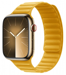 Magnetic Link Band by 974Bands for Apple Watch / Size 44 / 45 / 49 / Yellow 