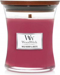 Woodwick Scented Candle / Wild Berry & Beets / Medium Size