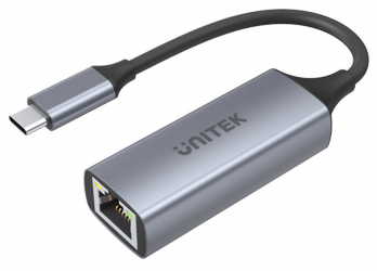 وصلة Unitek لتحويل مدخل USB تايب سي الى مدخل انترنت Ethernet
