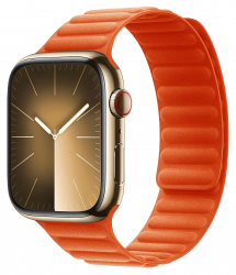 Magnetic Link Band by 974Bands for Apple Watch / Size 44 / 45 / 49 / Orange 