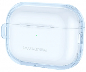 AmazingThing Minimal Case For Airpods Pro 2 / with Carabiner / Clear Blue