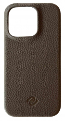 Glance Lumina Case for iPhone 15 Pro / MagSafe Compatible / Drop Resistant / Gray Leather