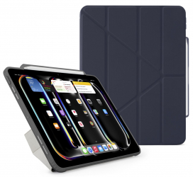 Pipetto Origami No3 Case for iPad Pro 13 inch / Drop Protection / Built-in Stand / Navy Blue