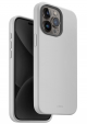 Uniq Lino Hue Case for iPhone 15 Pro Max / Drop Resistant / Supports MagSafe / Gray Silicone