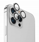 عدسات يونيك Optix لحماية كاميرا ايفون 15 برو ماكس / وضوح عالي / فضي