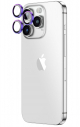 AmazingThing Lenses for iPhone 15 Pro / Pro Max Camera Protection / High Clarity / Purple