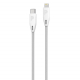 Powerology MFi Braided USB-C to Lightning 2m Cable / White