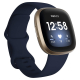 ساعة Fitbit Versa 3 الذكية لتعقب الرياضة والصحة مع حساس قلب / كحلي وذهبي