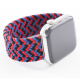 Braided Apple Watch Solo Loop Band / 44mm / Black with & Blue and Red / from Green