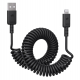 Coiled USB to Lightning Cable / 2m Length / Apple Certified 