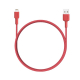 Aukey Braided Nylon USB to Lightning Cable / 1.2m / Red 